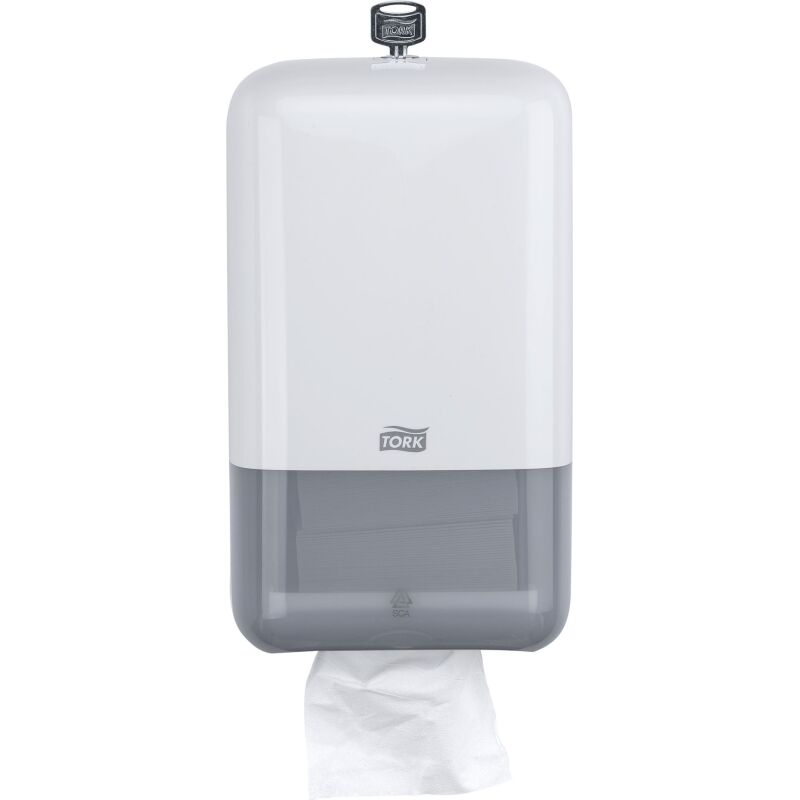 Distributeur papier toilette feuilles Tork T3 plastique blanc
