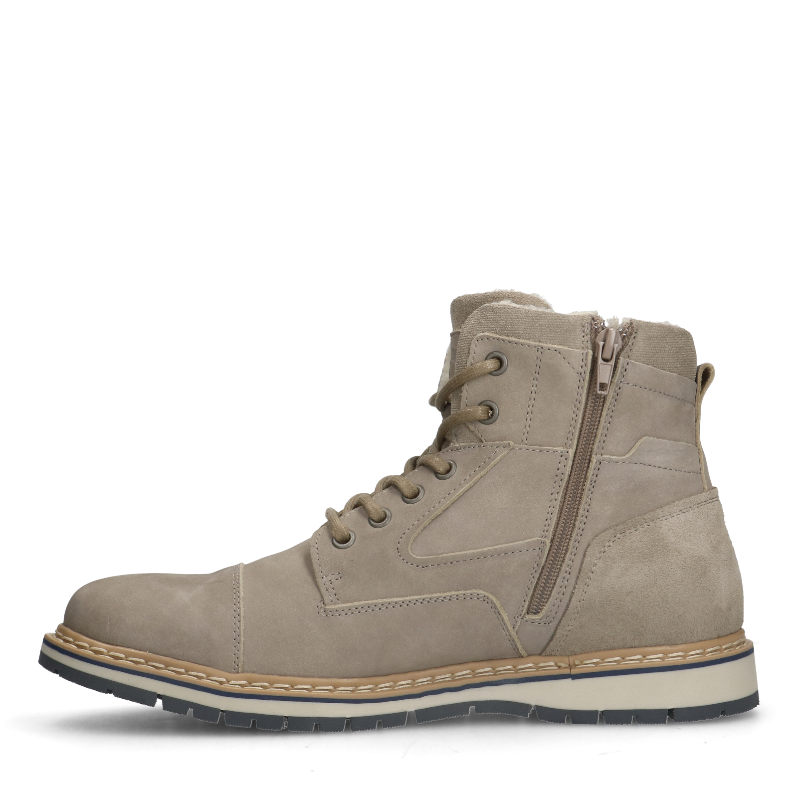 Taupe nubuck veterboots