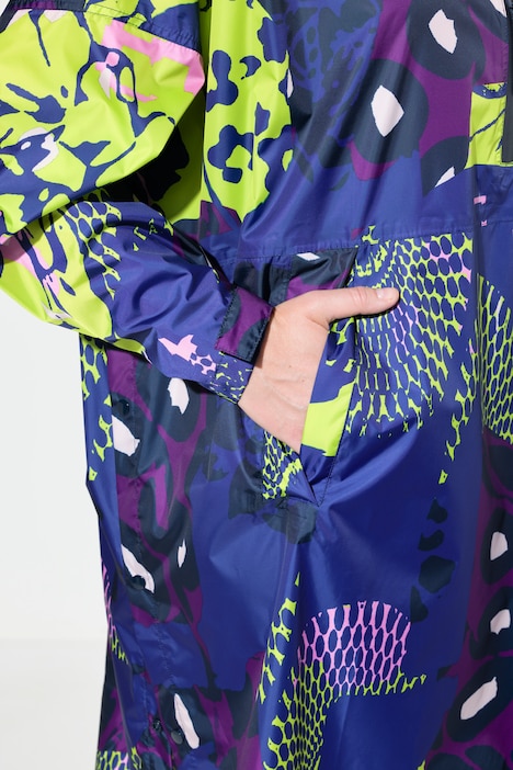 Funktions-Regencape, Unisex, Print, Kapuze