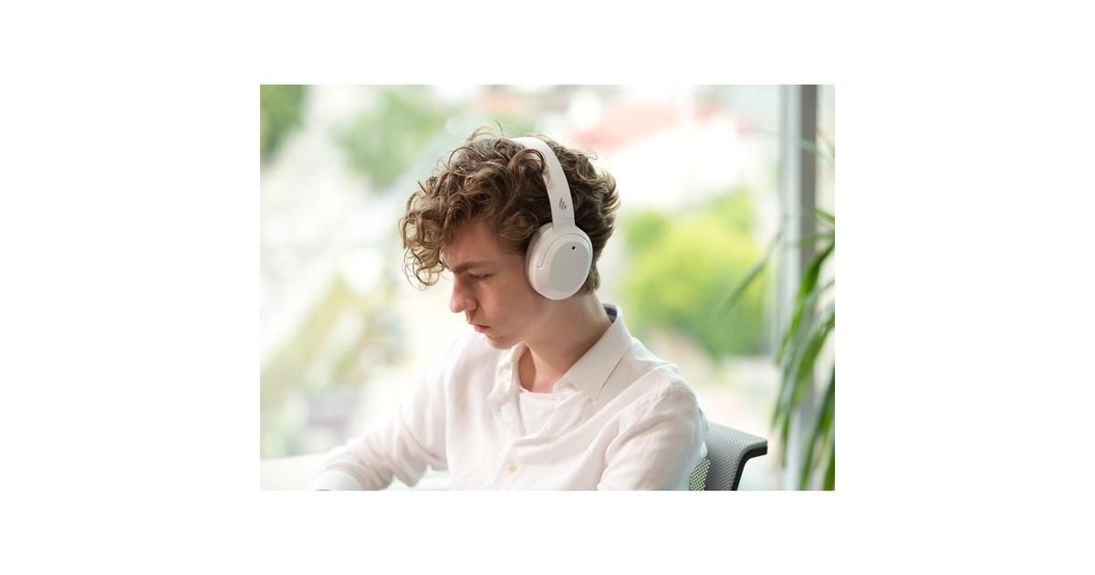 EdifierW820NB Bluetooth over-ear hoofdtelefoon  (Wit, Active Noise Cancelling, Bluetooth, USB-C)
