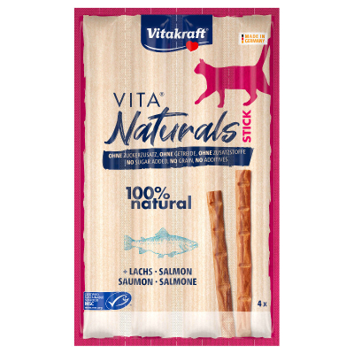 Vitakraft Katzenleckerli Naturals Cat Stick 4er Lachs