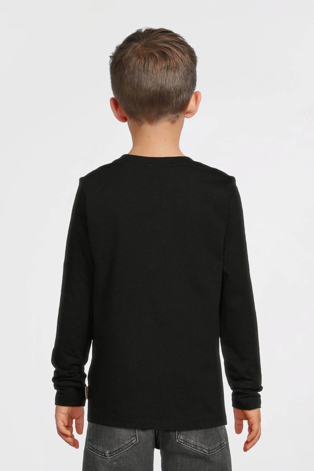 Moodstreet longsleeve Loek met printopdruk zwart