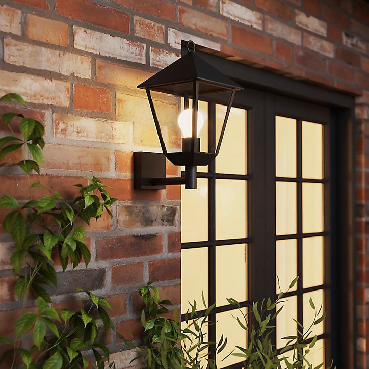 Applique murale montante Docker E27 25W IP44 GoodHome noir