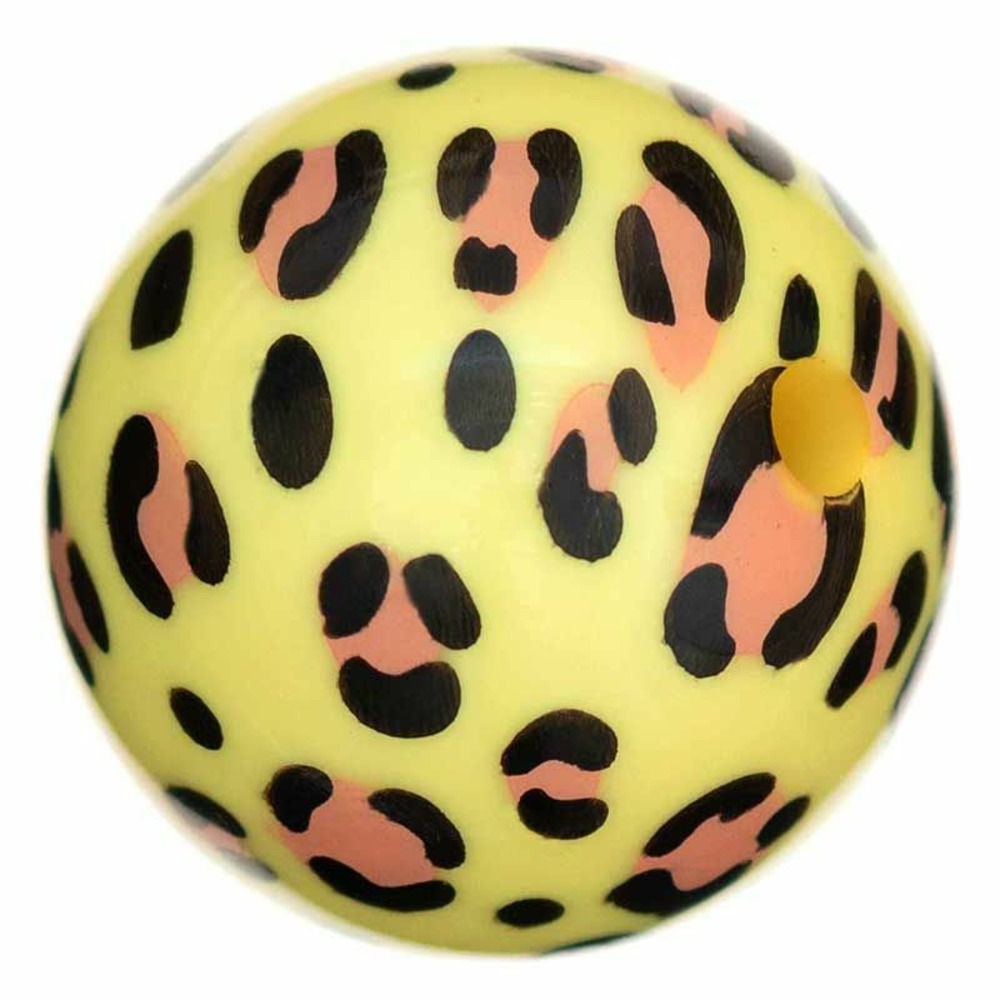 5 perles acid leo jaune ø 16 mm