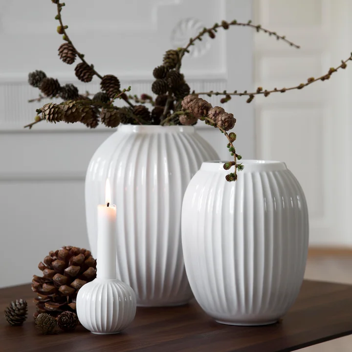 Kähler Design - Hammershøi Vase, H 10,5 cm / weiss
