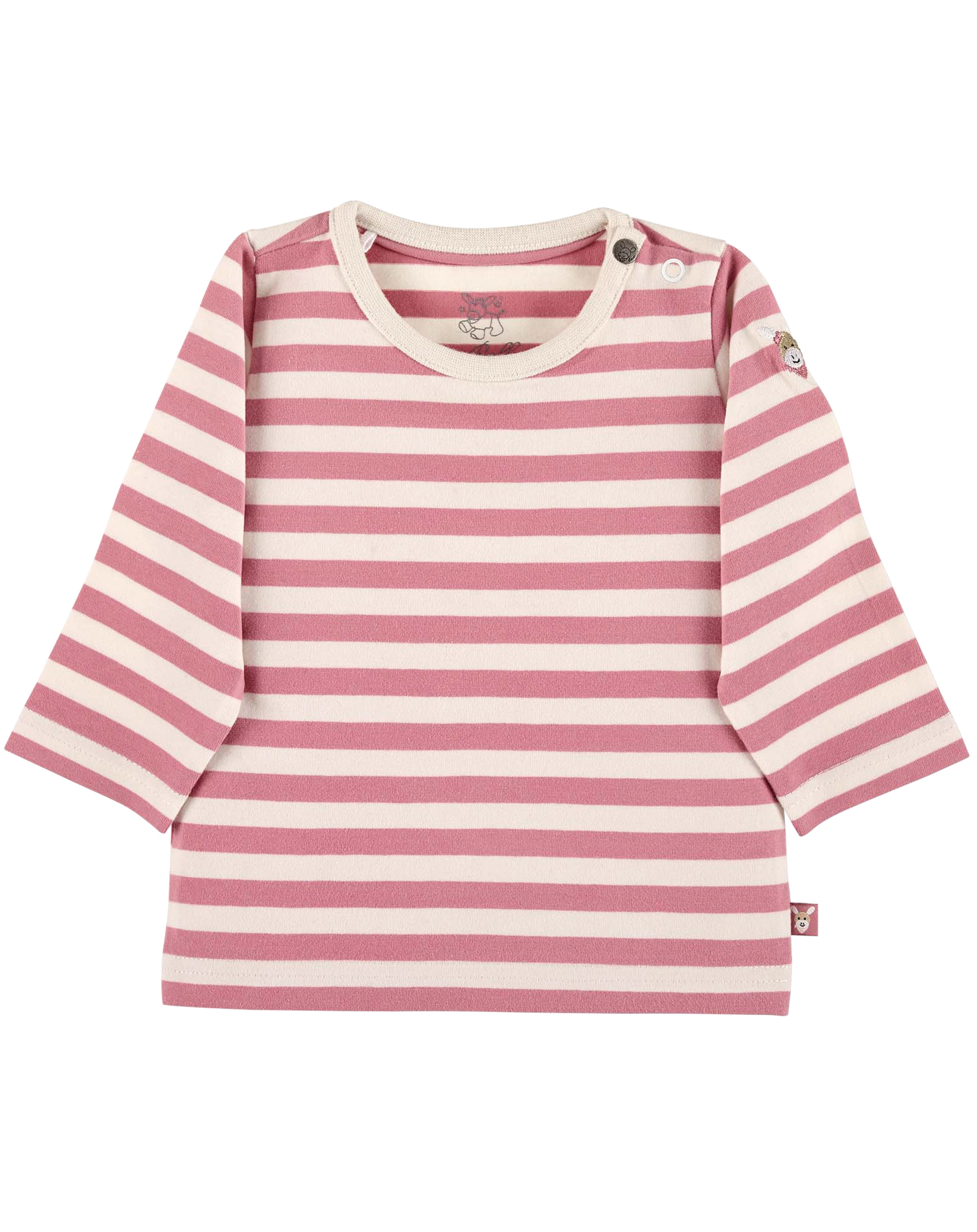 Langarmshirt EMMI gestreift in rosa/beige