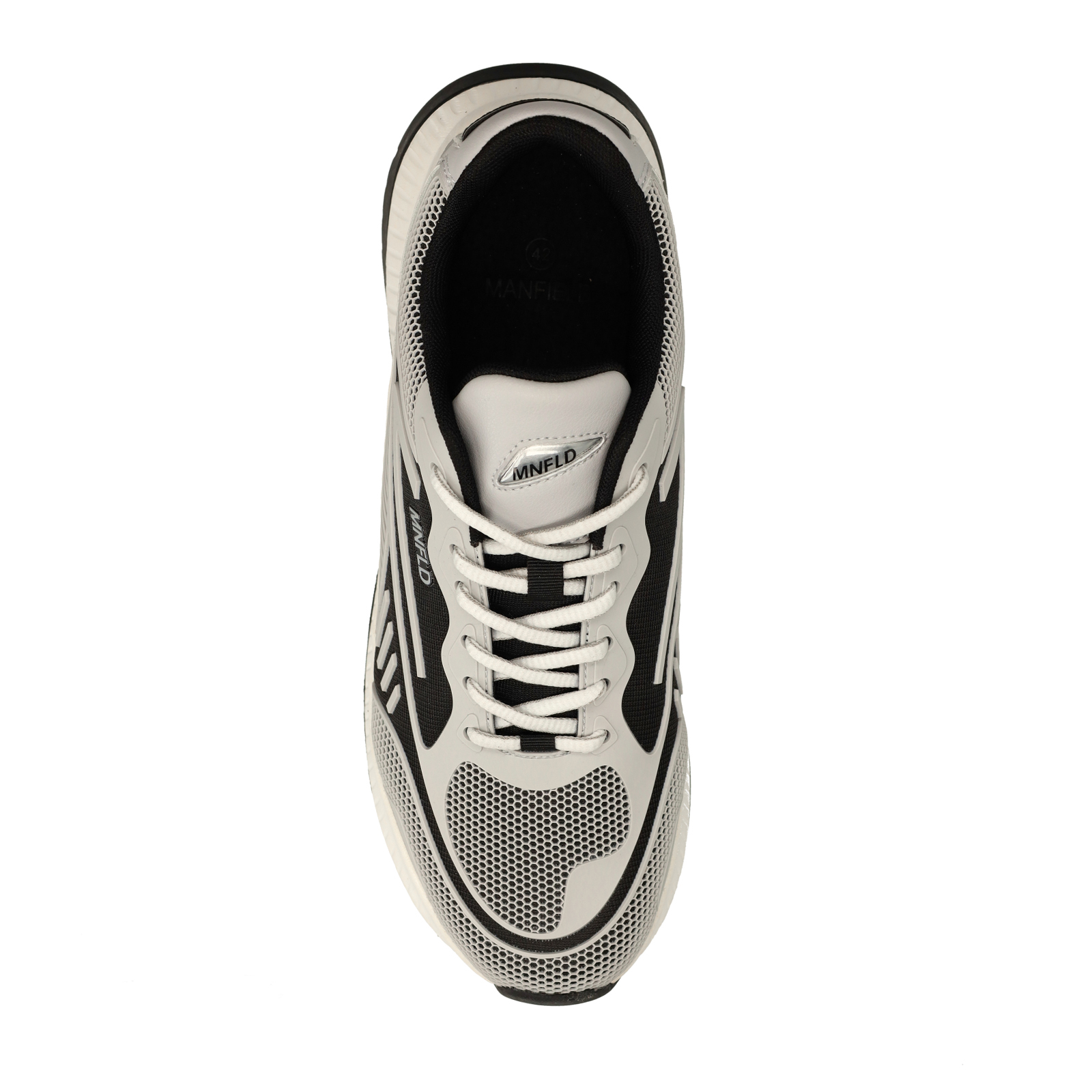 Grijze leren sneakers