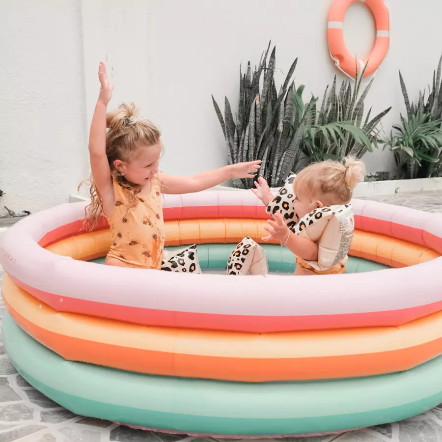 Swim Essentials Aufblasbarer Pool Regenbogen Ø 150 cm