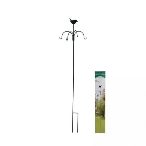 comedouro para pássaros verde em formato de poleiro