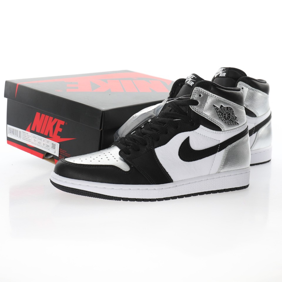 (WOMEN SIZE!!) Jordan 1 Retro High Silver Toe