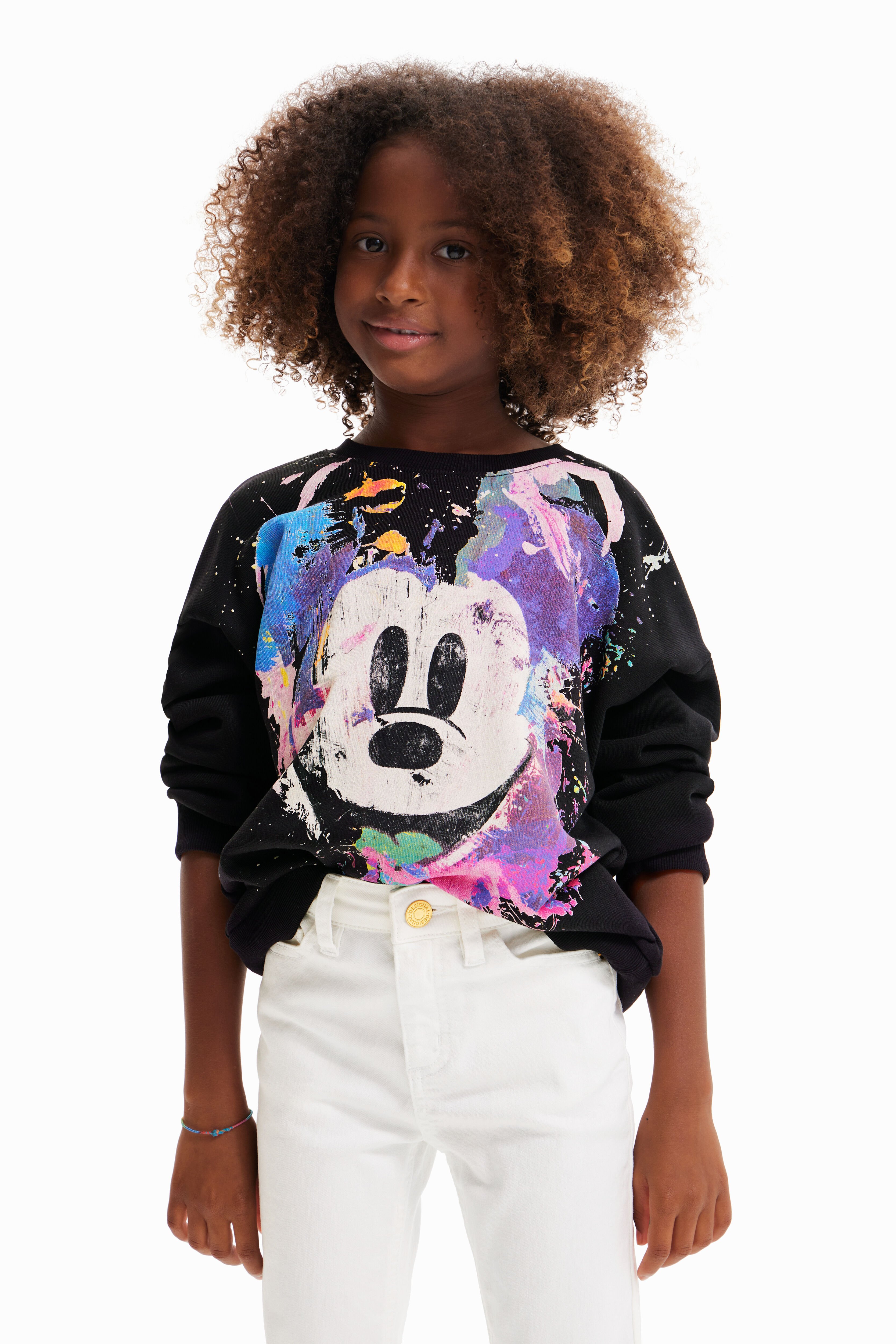 Sweat-shirt Mickey Mouse éclaboussure