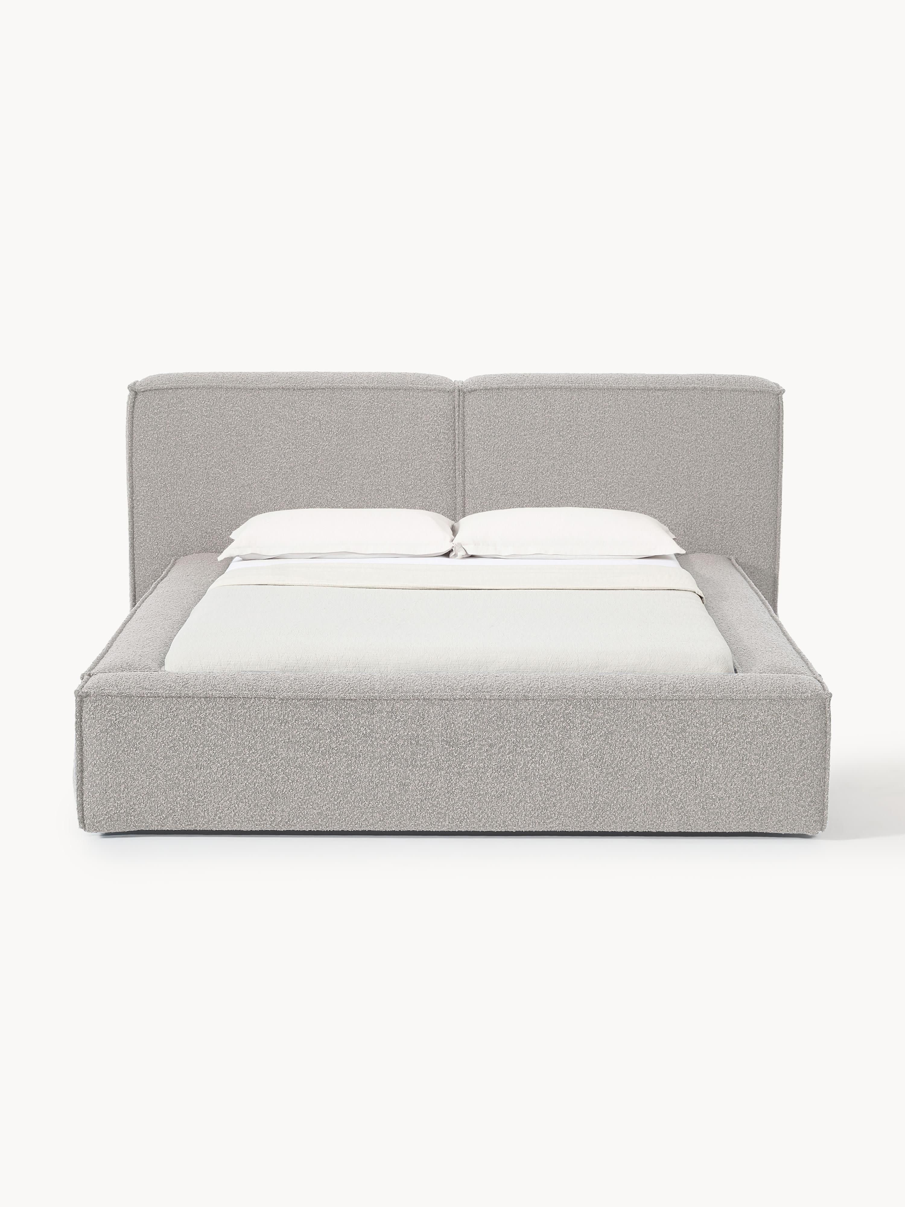 Bouclé gestoffeerd bed Lennon