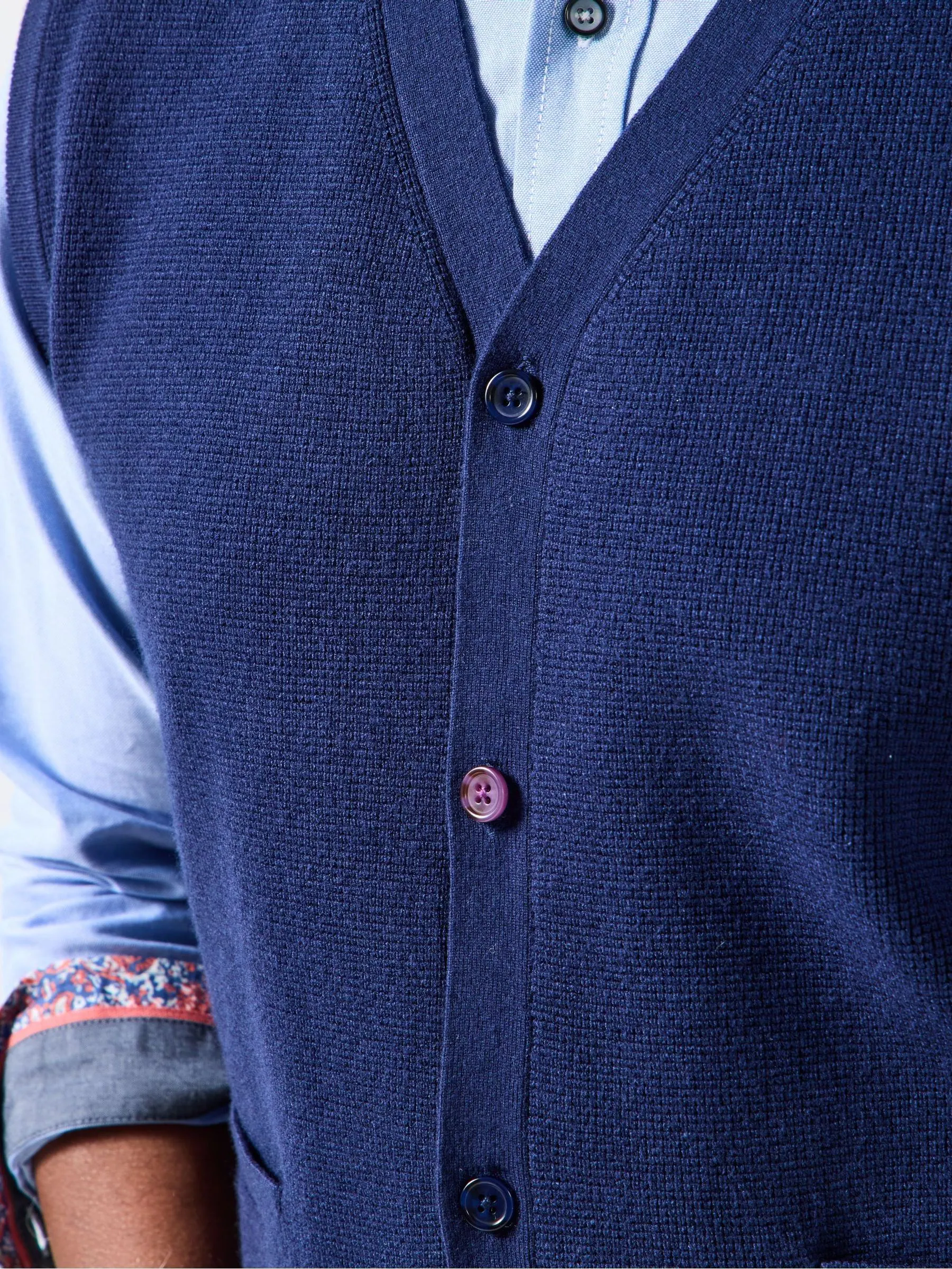 Blauw - Joe Browns Smart Knit Waistcoat