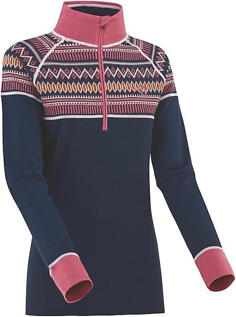 KARI TRAA - T-SHIRT ML DEMI ZIP LOKKE H/Z W