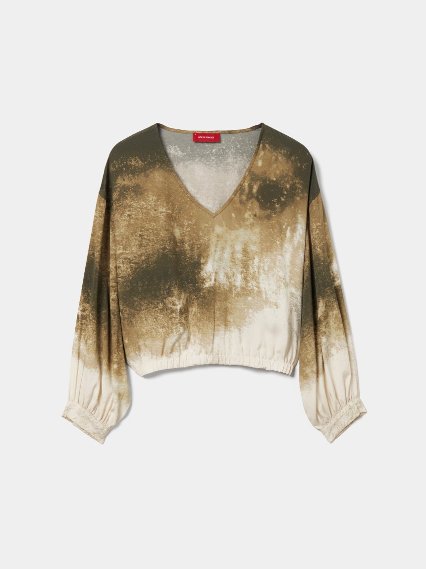 Blusa estampada fluída
