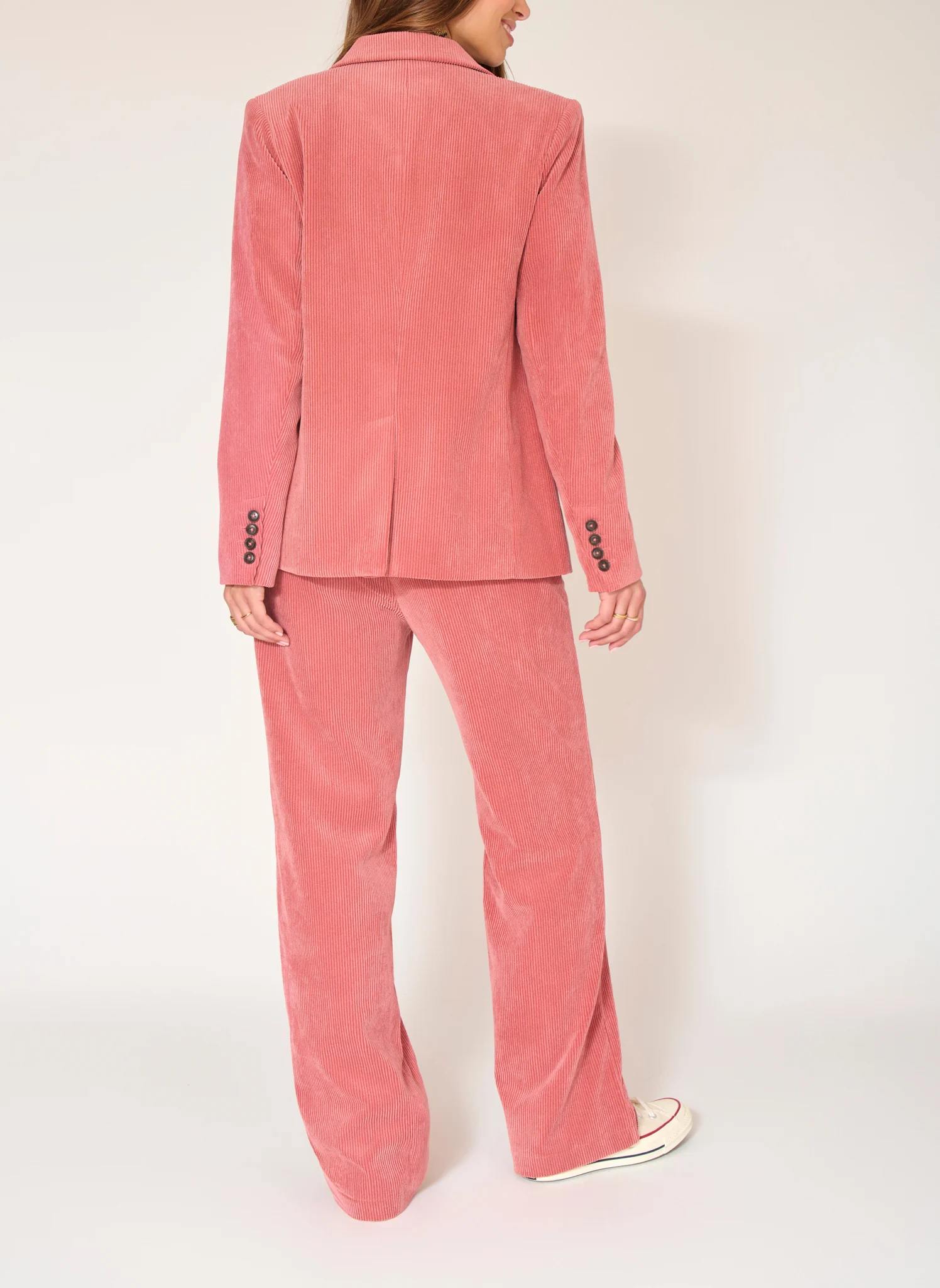 VANCOUVER - Veste de costume en velours côtelé | Rose