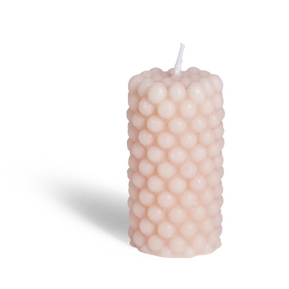 Bougie cylindrique design bulle Ø5xH9cm