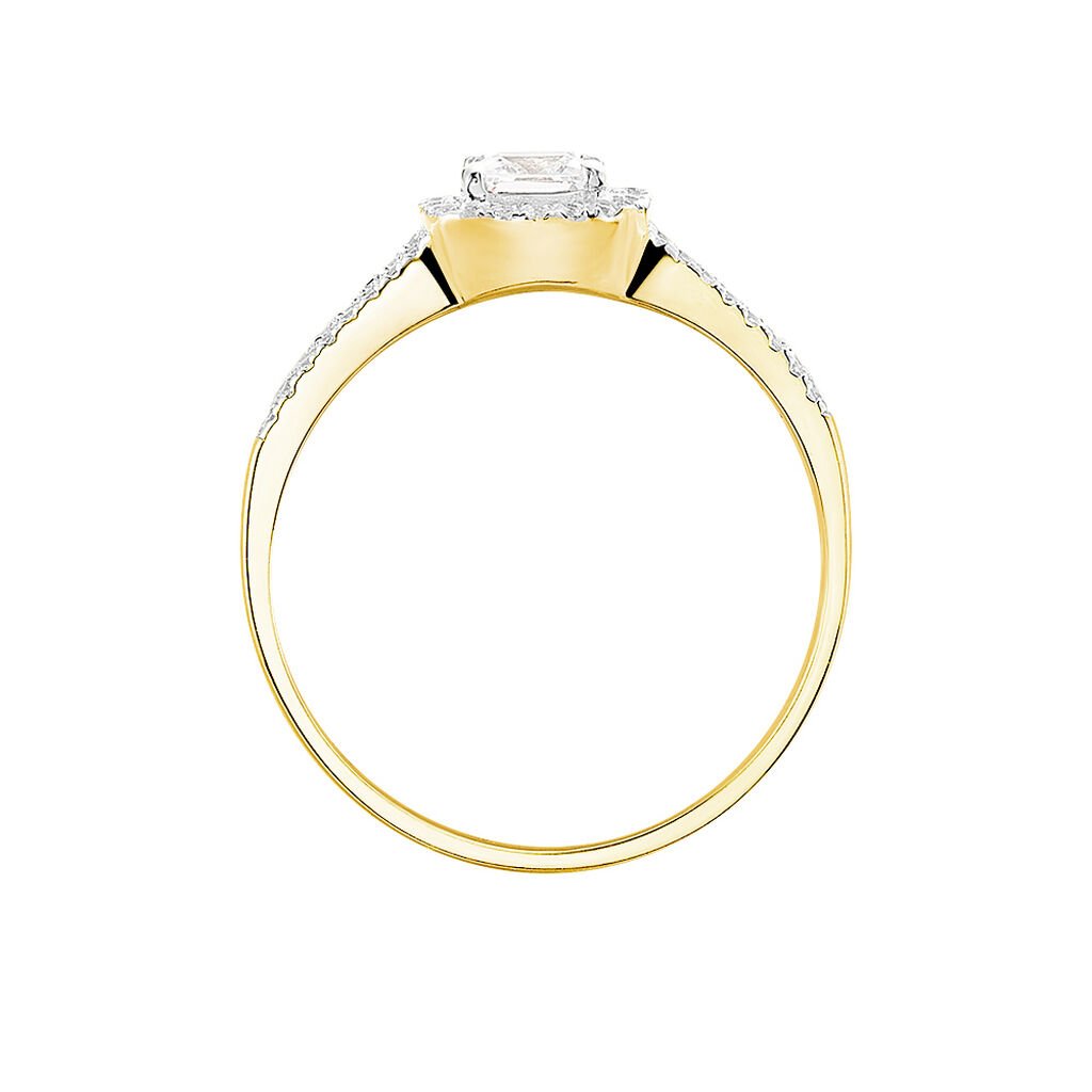 Bague Solitaire Cillian Or Jaune Oxyde De Zirconium