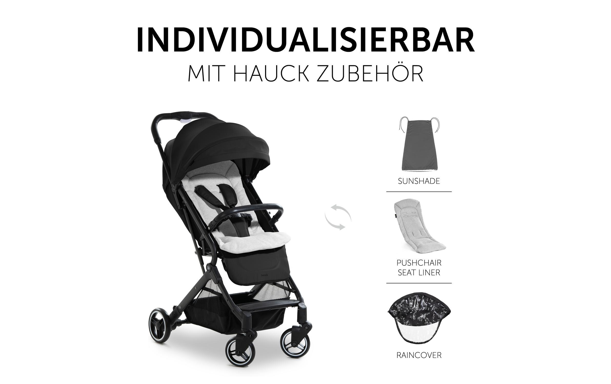 Buggy Travel N Care Schwarz<br>Handlicher, kompakt verstaubarer Kinderwagen