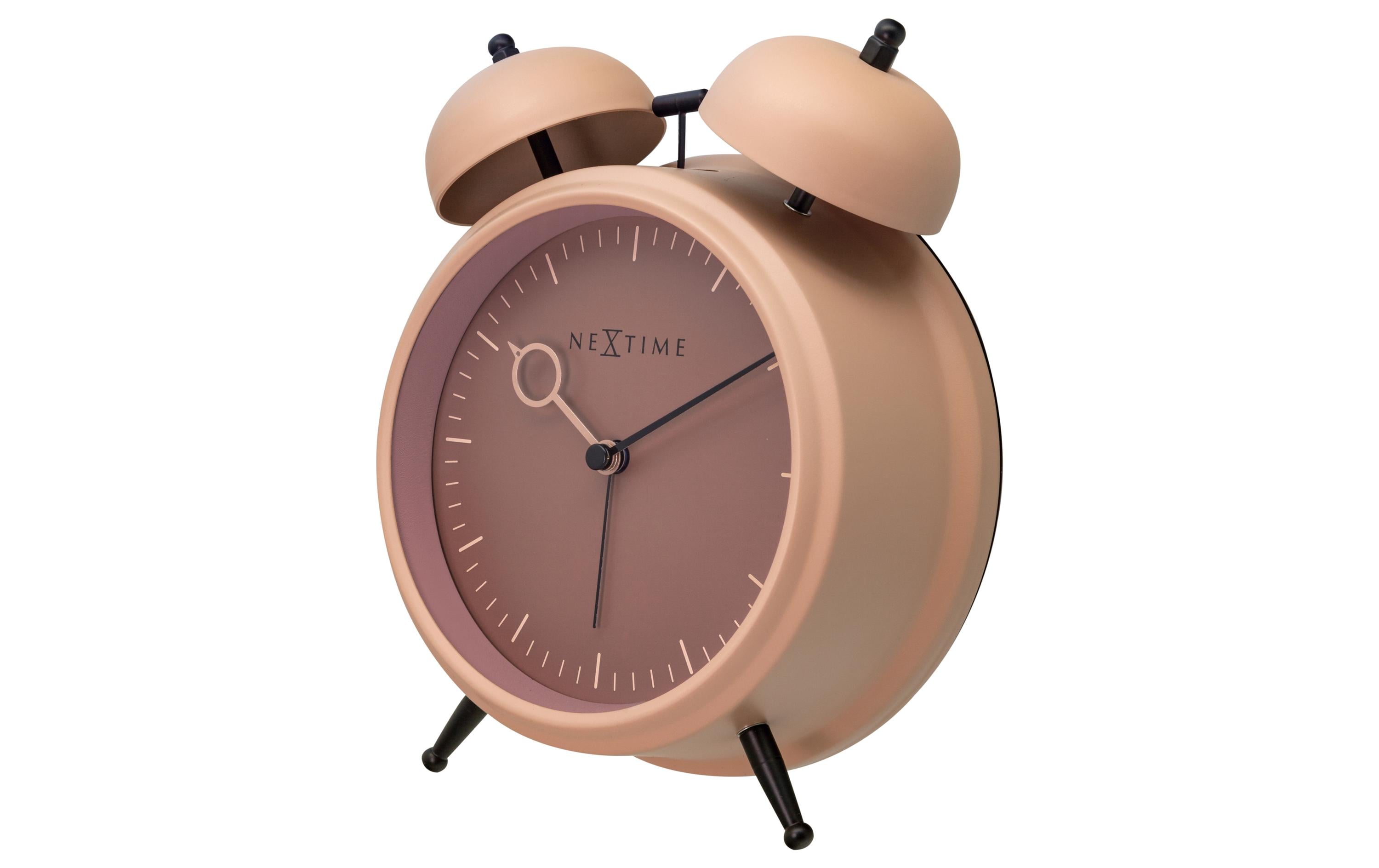 Klassischer Wecker Golden Hour PeachTischuhr mit Doppelglocke