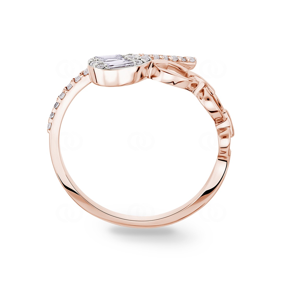 0.26 Karat Diamantring 750/18 K Roségold