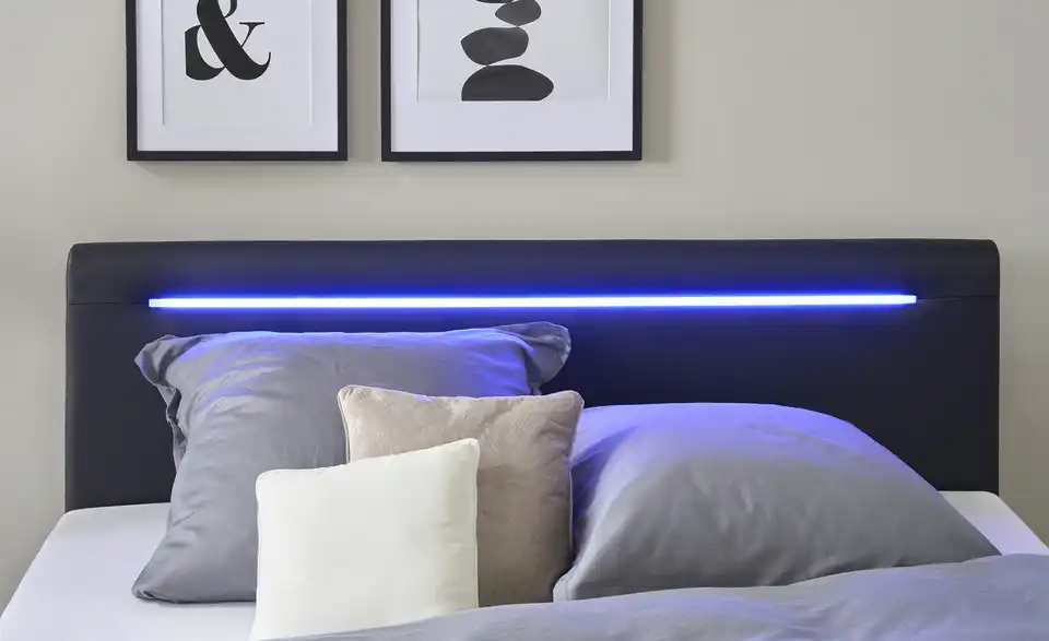 Boxspringbett Las Vegas II Schwarz 180 cm