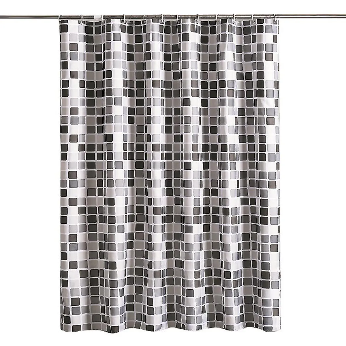 Universal Rideau de douche lavable Noir