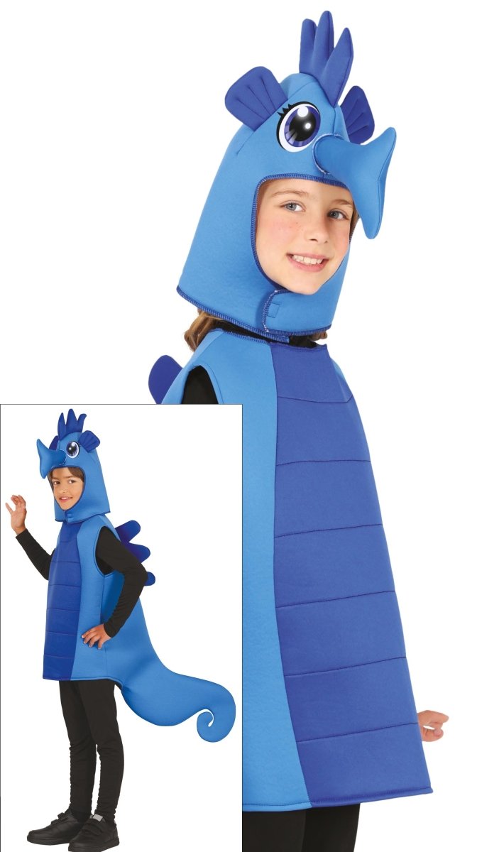 Zeepaardje Kostuum Blauw Kind