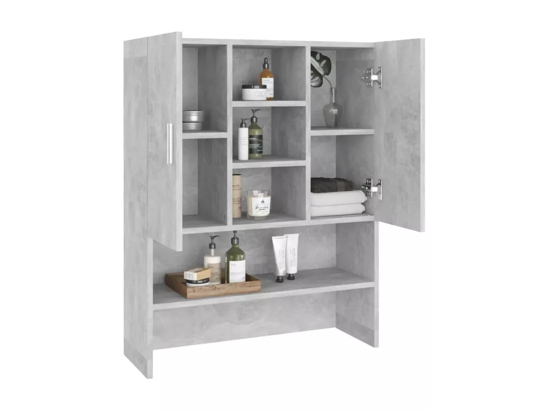 Meuble pour machine à laver Gris béton 70,5x25,5x90 cm