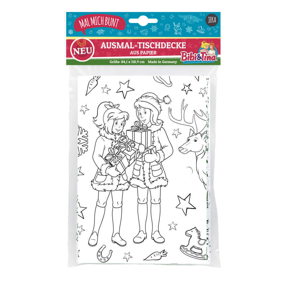 Mal Mich Bunt - Mal Mich Bunt Ausmal-Tischdecke aus Papier Bibi & Tina Weihnachten