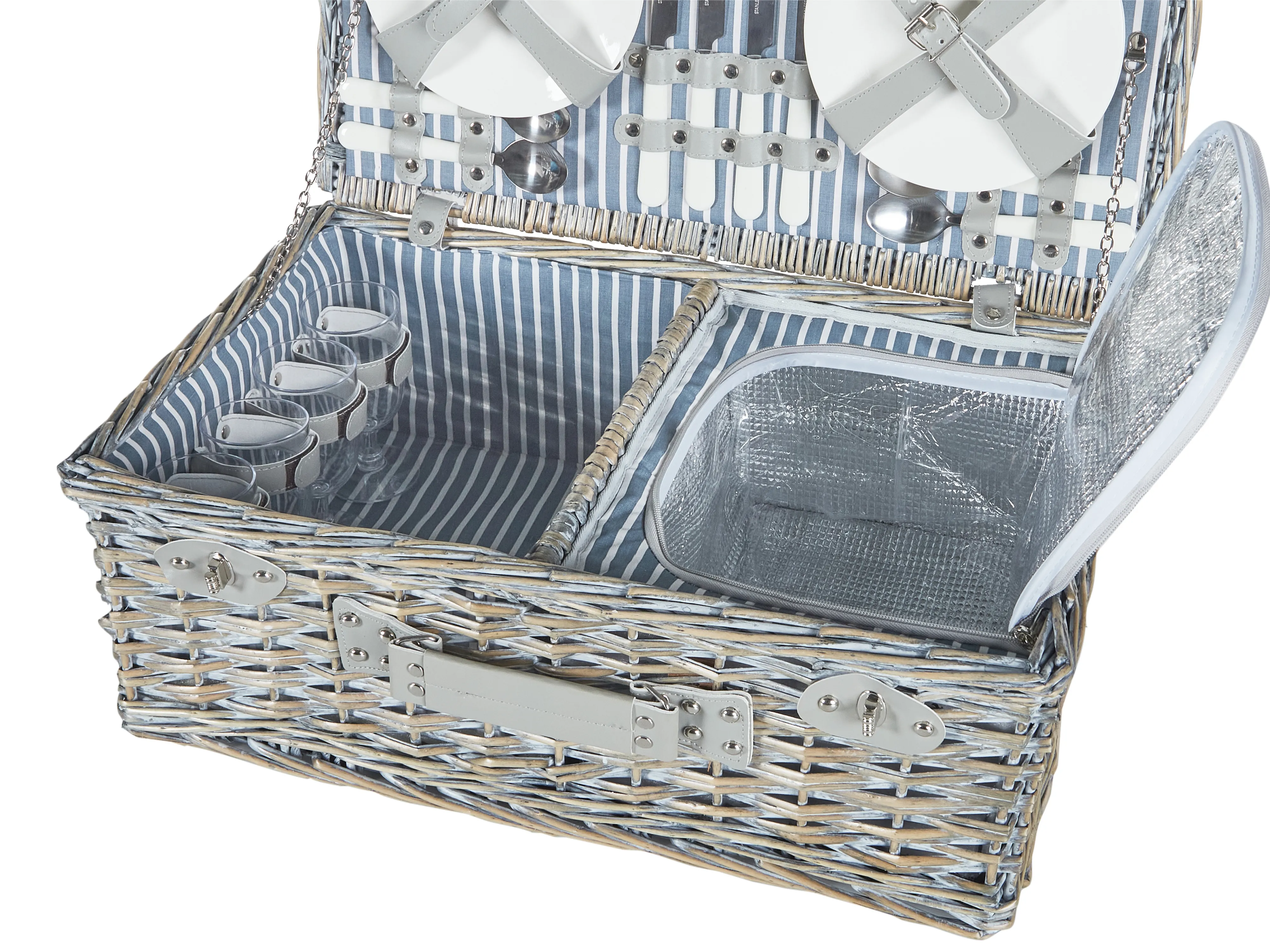Picknickmand FIGUE Wicker Grijs
