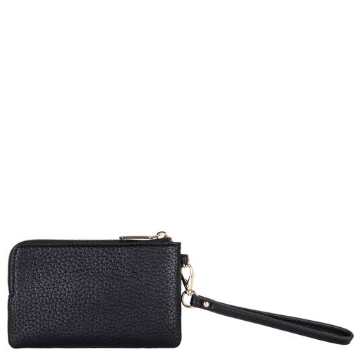 Valentino Blossom Re Zip Around Pung, Nero