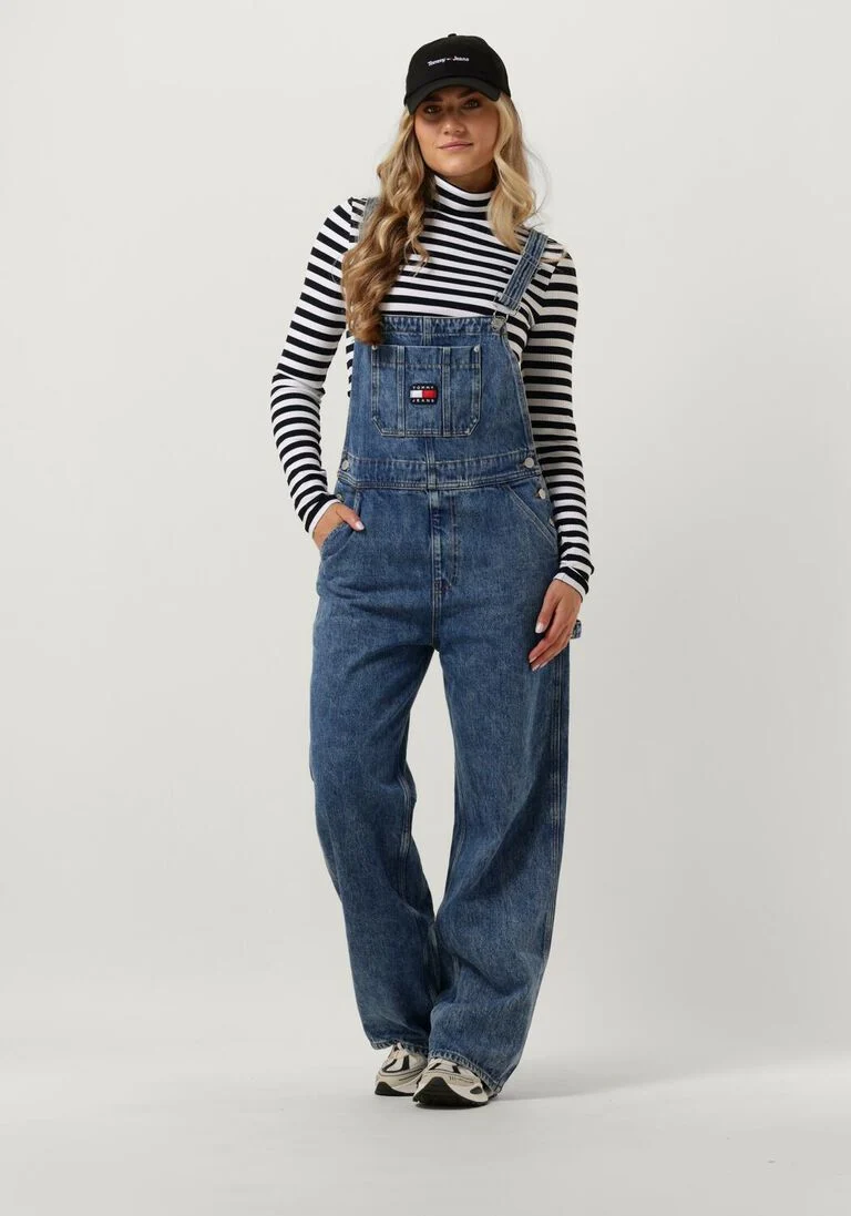 TOMMY JEANS blauwe tommy jeans jumpsuit daisy dungaree