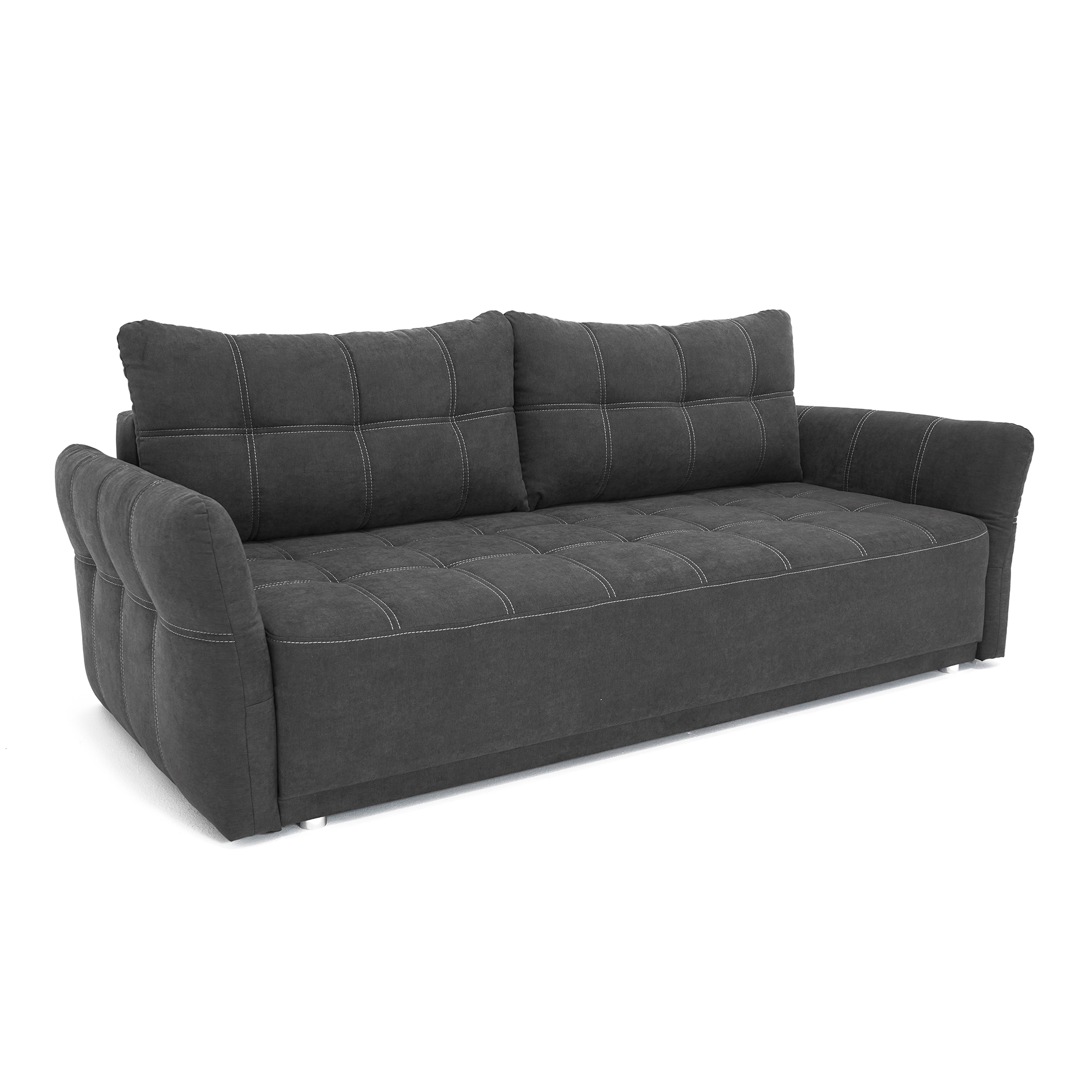 Schlafsofa - dunkelbraun - regulierbare Armlehnen