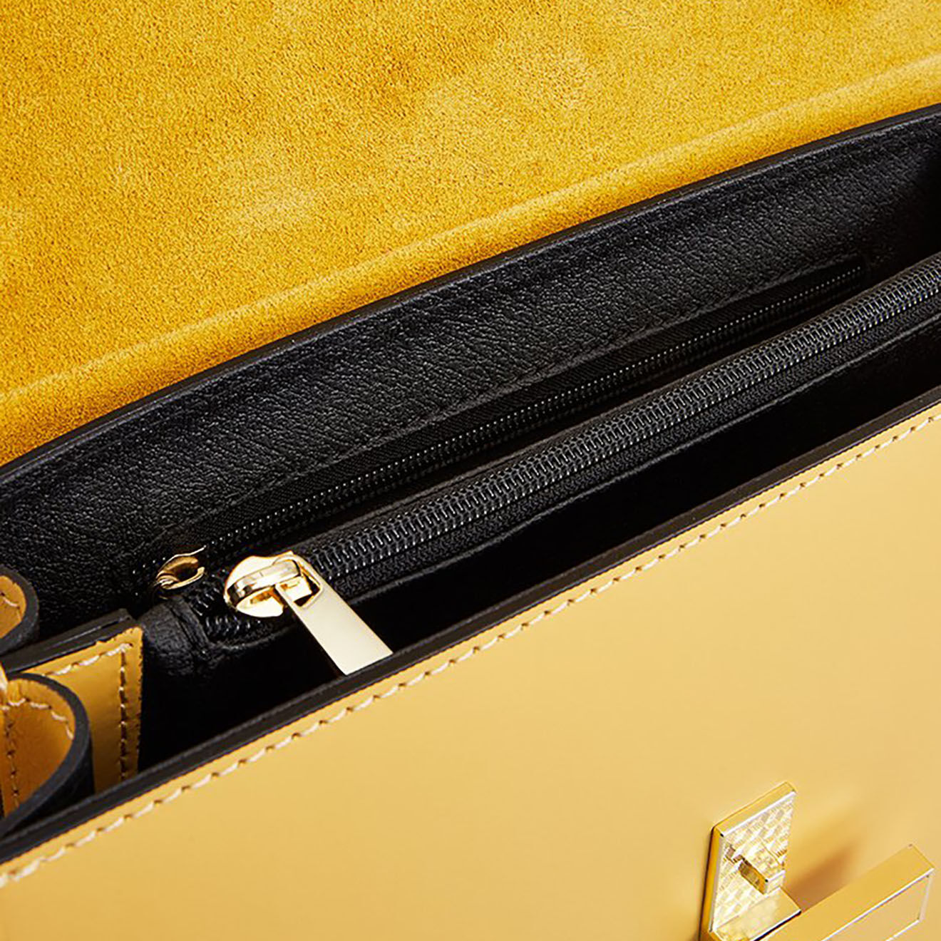 Christian Laurier Sac à main en Cuir Emma jaune clair - 28x19x9.5 cm