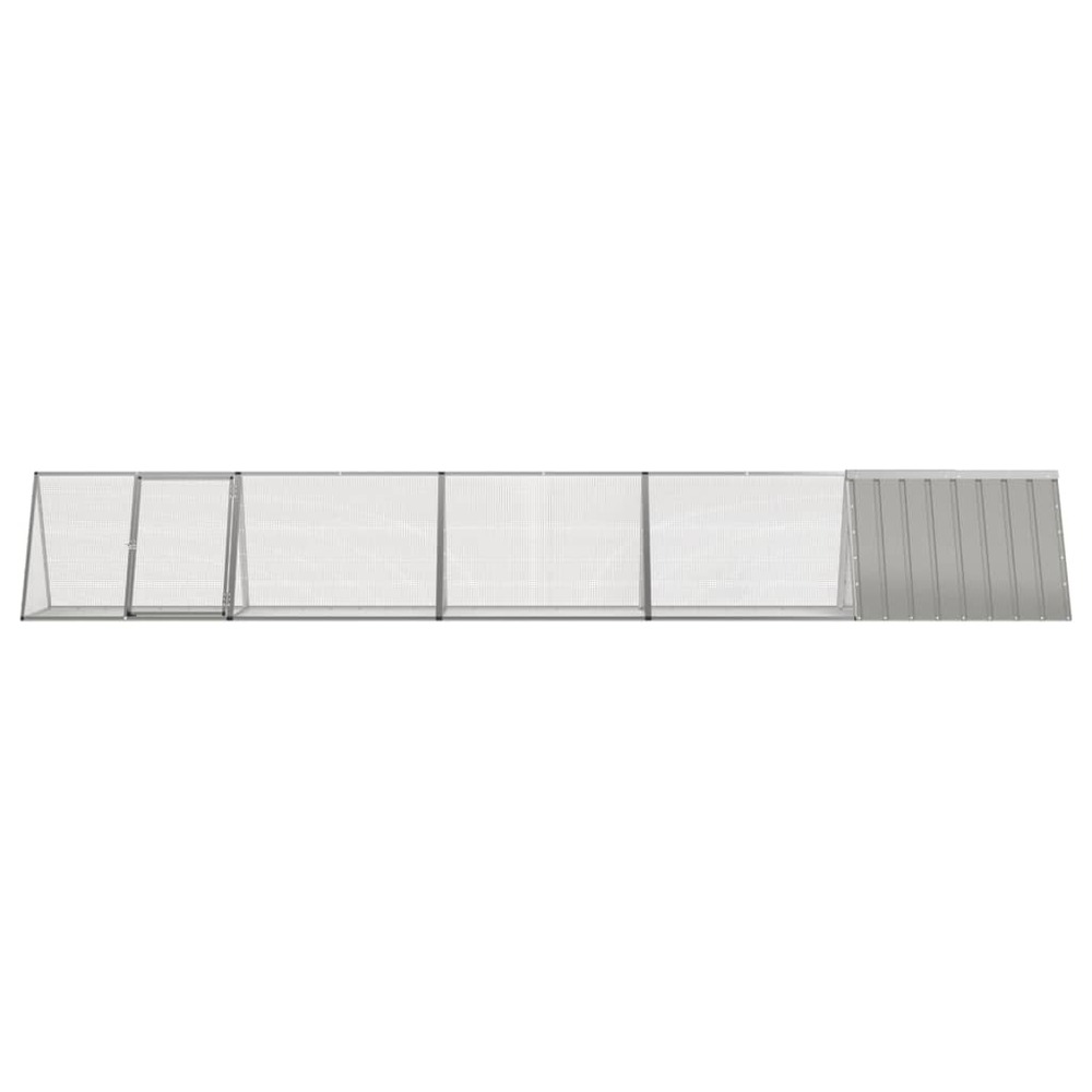 Cage pour lapin gris 504,5x80,5x71 cm acier galvanisé