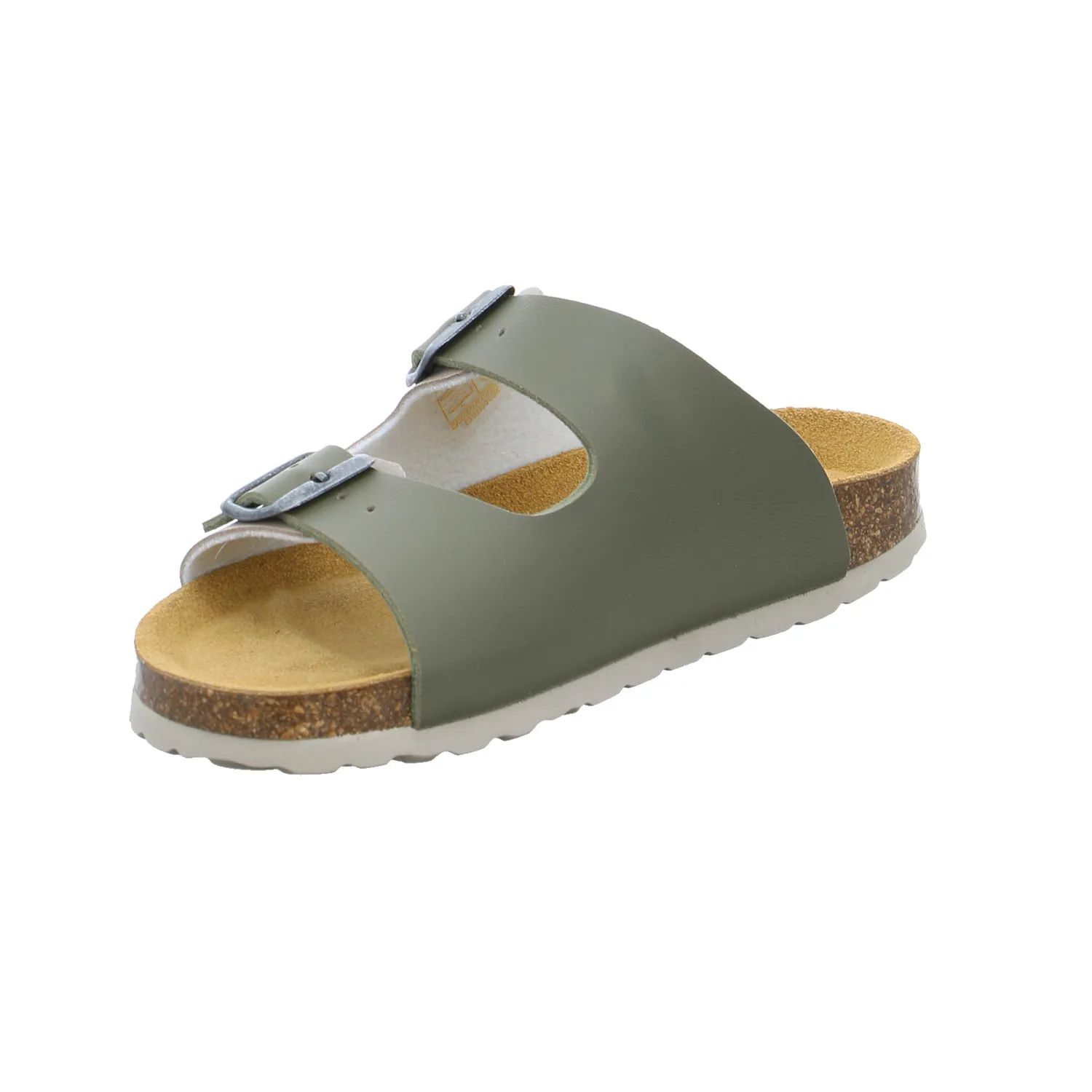 BIOLife Kinder-Pantolette Olive Lederimitat  Unisex