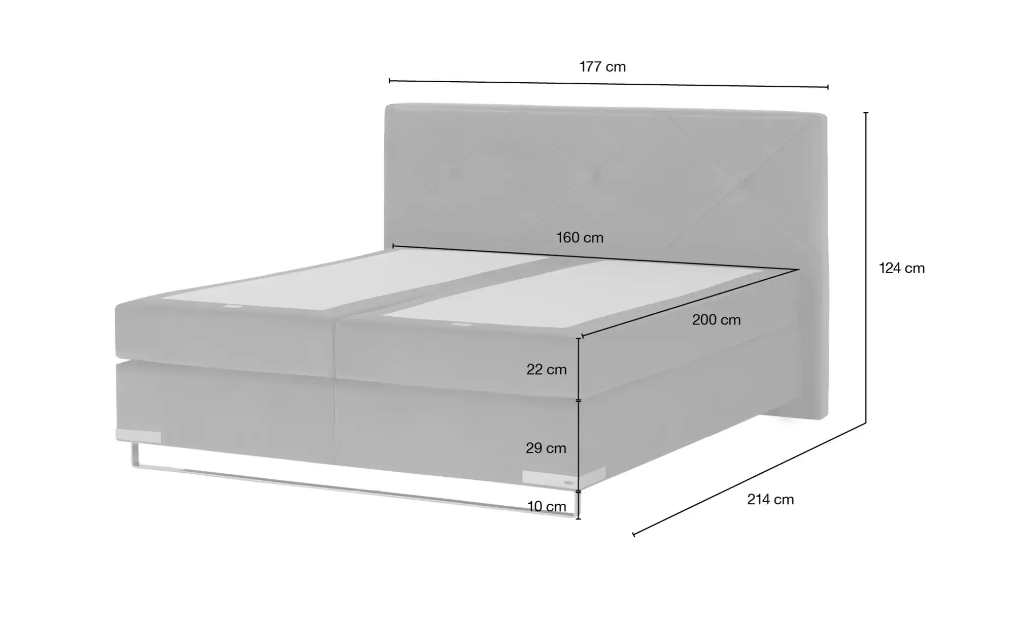 Gallery M Boxspringbett Standardversion Dubai