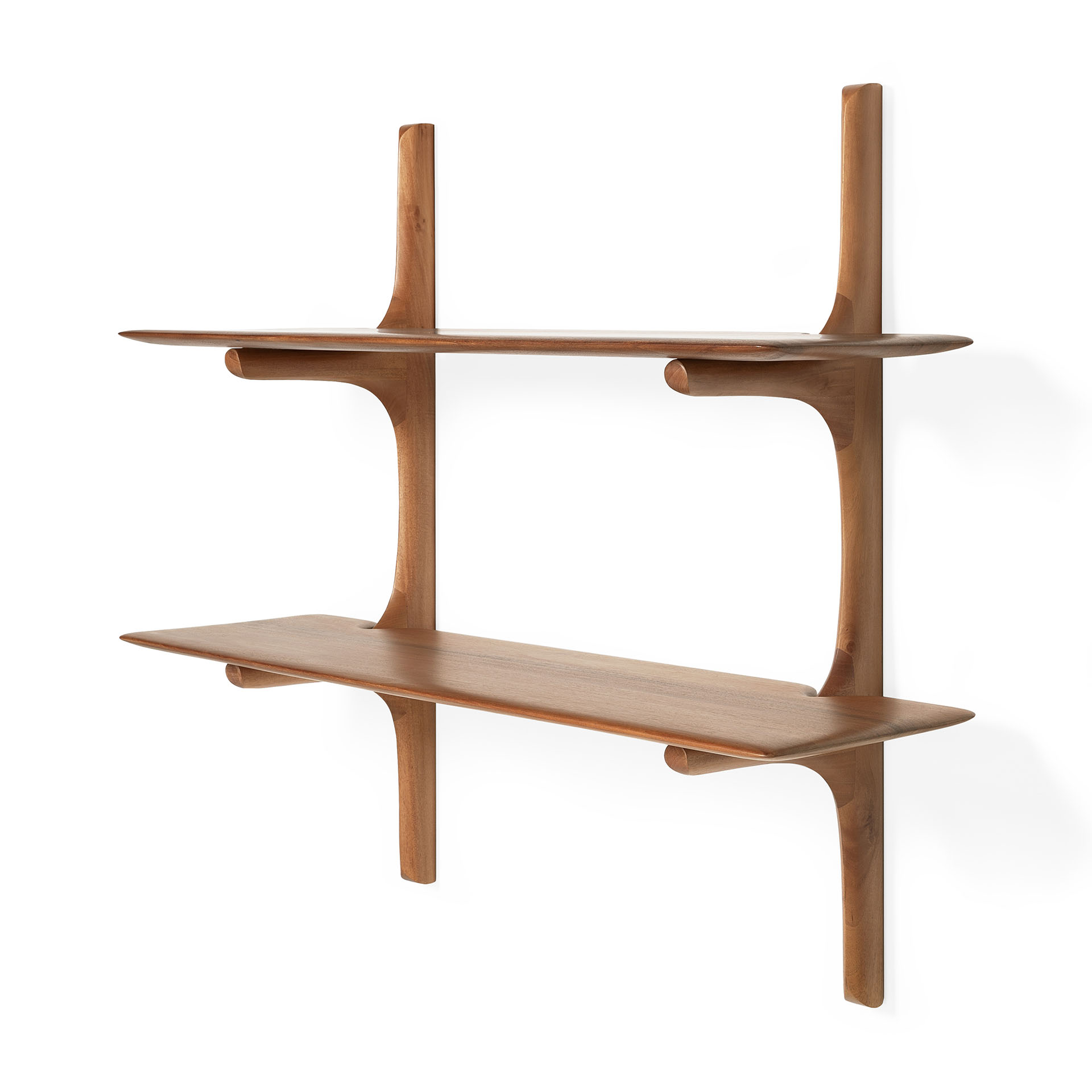 PI wandplank - 2 planken - mahonie