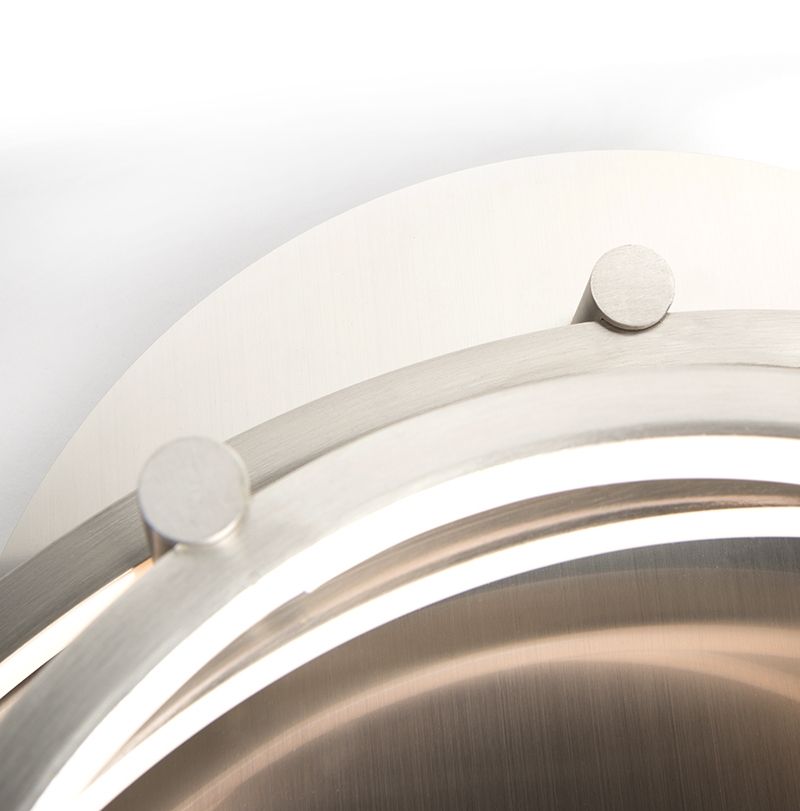 Moderne plafondlamp staal incl. LED en dimmer- Rondas
