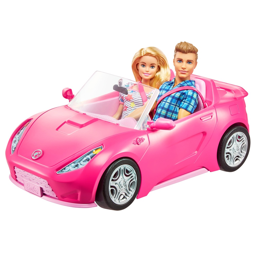 Barbie Ankleide- und Spiel-Kleiderschrank und Cabrio mit 2 Puppen