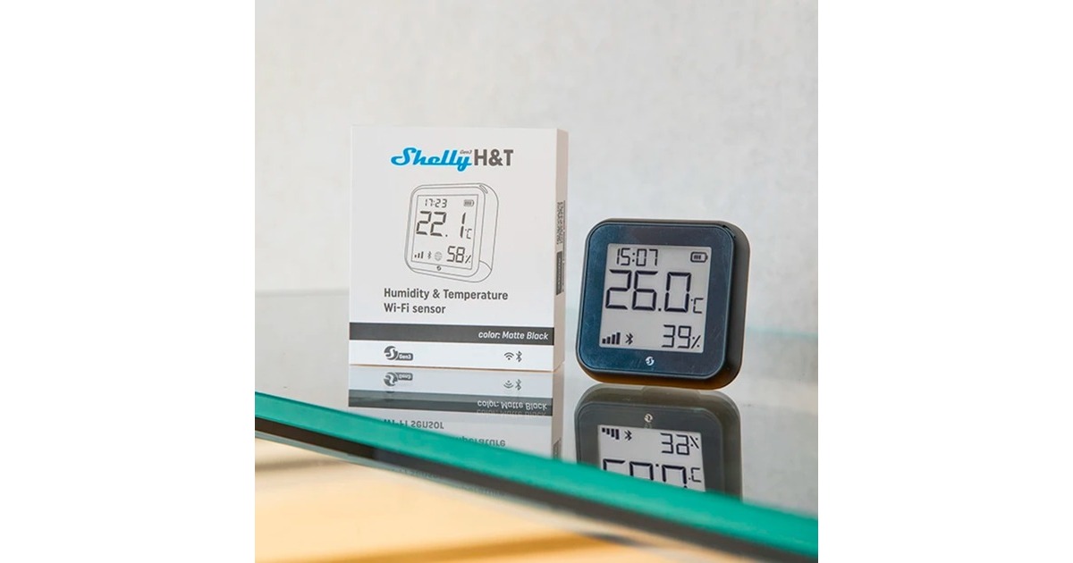 ShellyPlus H&T Gen3 melder  (Zwart (mat))