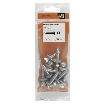 KARWEI montageschroef 6,3x32 mm (10 stuks)