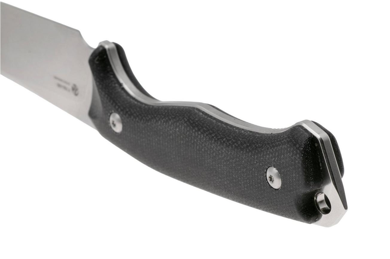 Ruike F186-MB Stonewashed D2, Black Micarta, vaststaand mes