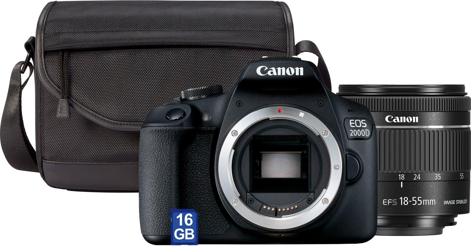 Canon Spiegelreflexkamera »EOS 2000D Kit« EF-S 18-55 IS II , 24,1 , NFC , inkl. inkl. EF-S 18-55 IS II Objektiv