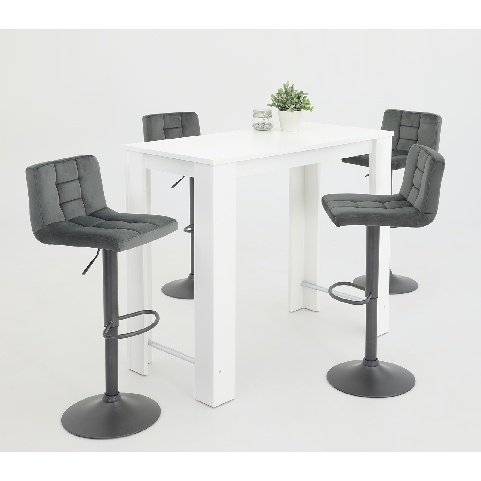 Bartisch - weiß - 120x58 cm