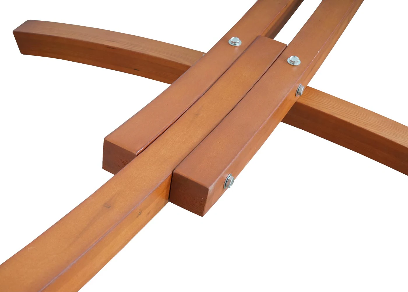 Hängematte MCW-J47, Hängeschaukel bis 200kg Sonnendach MVG-Holzgestell 420cm 2 Personen ~ braun, grau