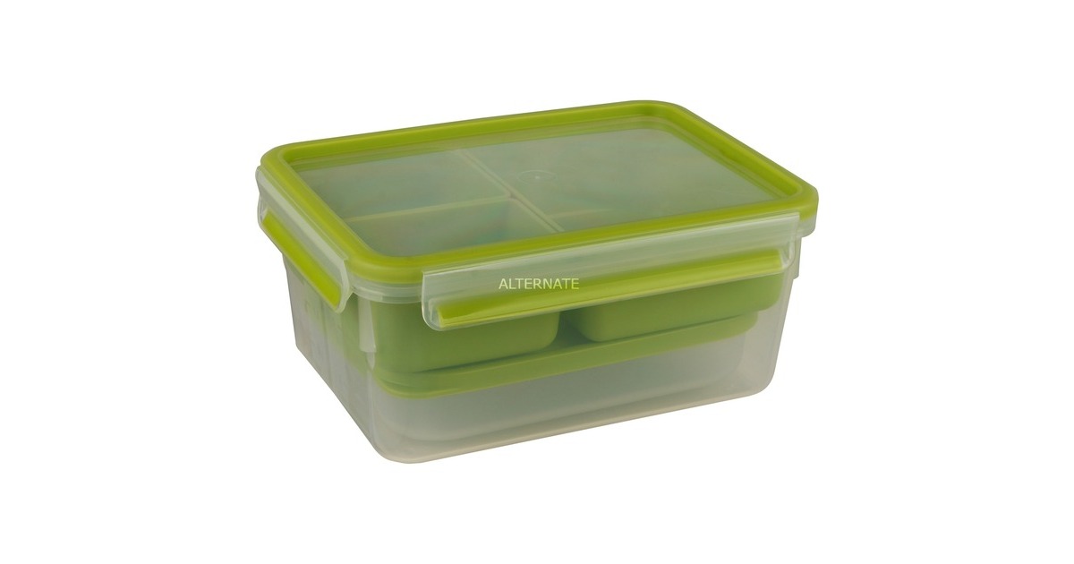 EmsaClip & Go Lunchbox XL 2,3 l  (Groen/transparant)