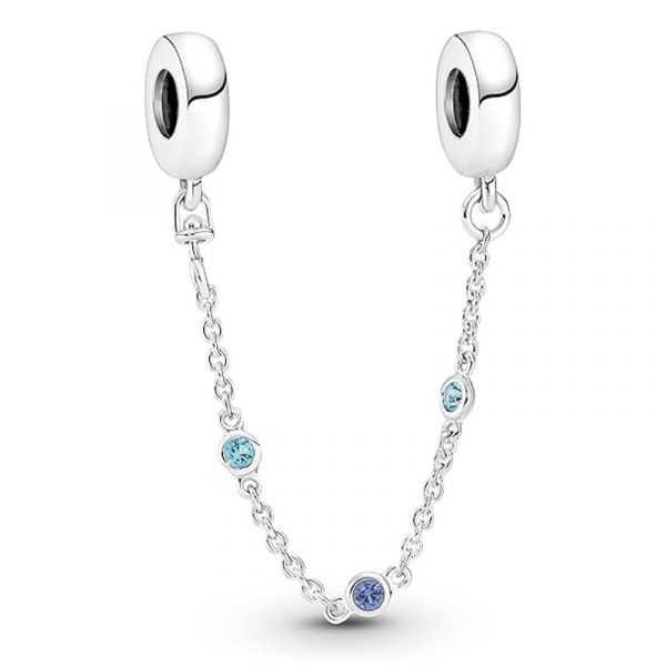 Pandora Joalheria Corrente de Segurança Três Joias Azuis 791688c01-05