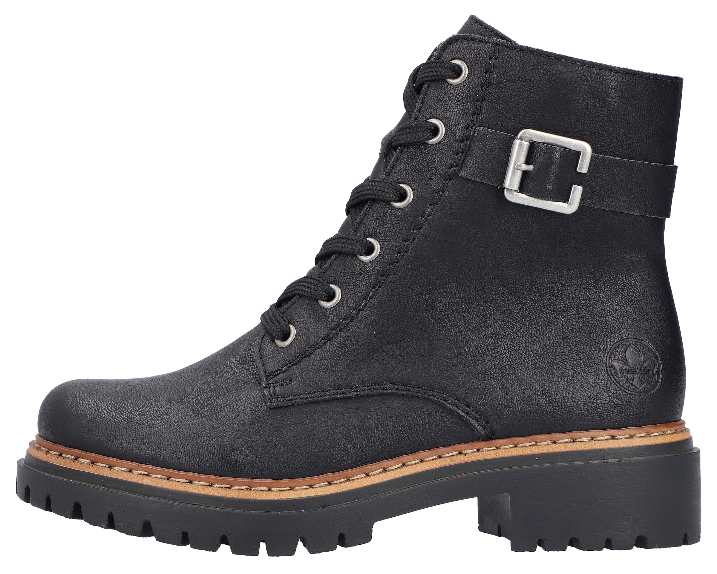 Rieker Schnürboots  , Winterstiefel, Boots mit kontrastfarbener Rahmennaht